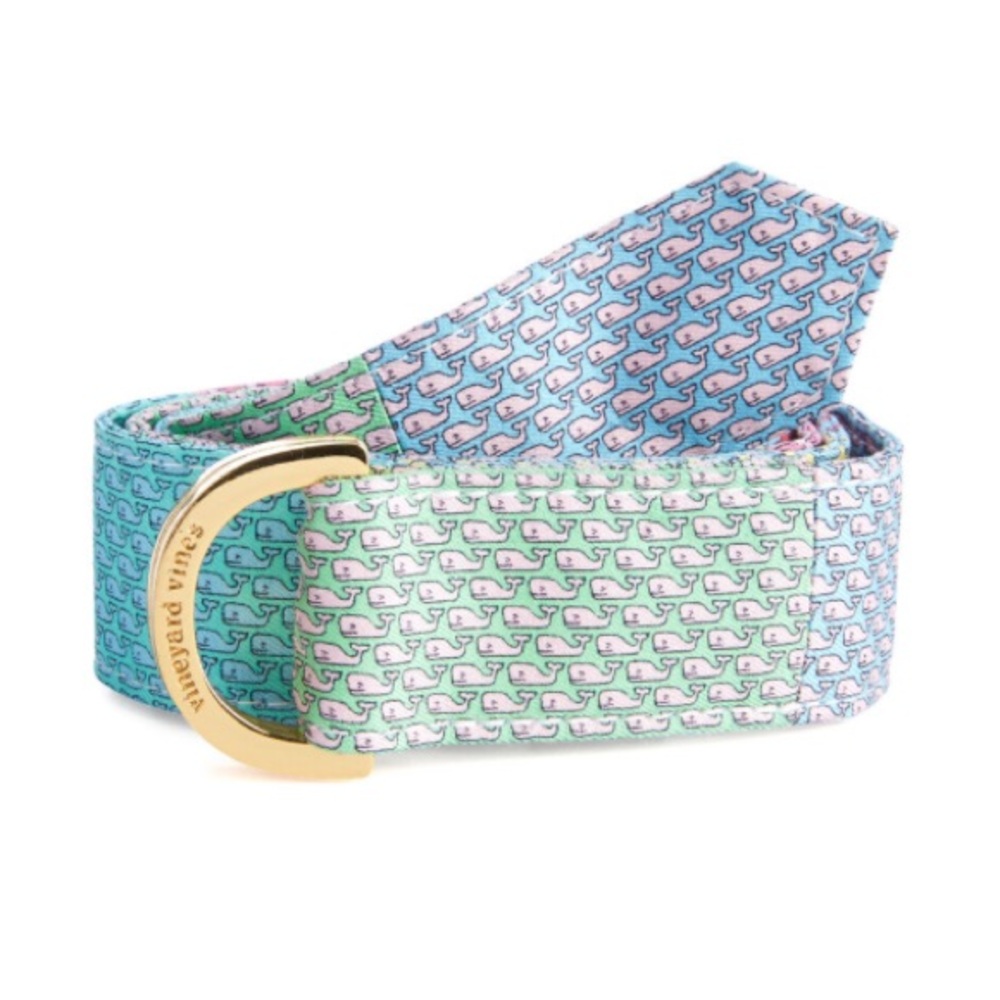 NWT Vineyard Vines Patchwork Whale Belt